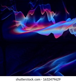 Abstract fluid background in trendy violet and blue colors. Dynamic wallpaper with glowing neon particles. Colorful techno backdrop. Creative graphic design for poster,brochure,flyer and card. EPS 10.