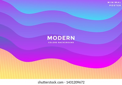 Abstract fluid background with vibrant gradient color. Modern background template. Eps10 vector.