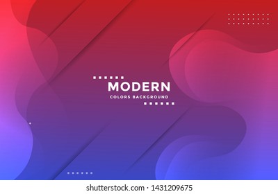 Abstract fluid background with vibrant gradient color. Modern background template. Eps10 vector.