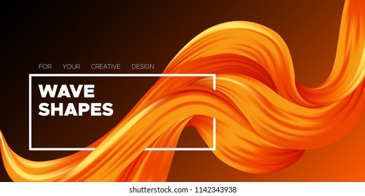 Abstract Fluid Background. Wave Liquid Shapes with 3D Effect. Modern Flow Poster. Vector Illustration EPS10. Beautiful Interweaving. Creative Art Design. Color Fluid for Business Template, Cover.