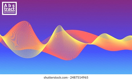 Abstract Fluid Background. Wavy Line Art Abstract Background