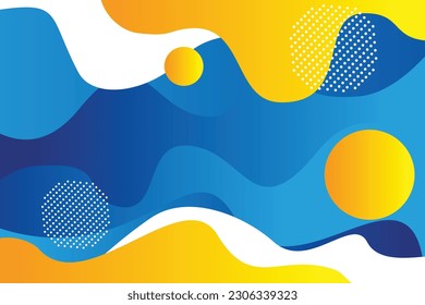 abstract fluid background with yellow and blue color. eps 10
