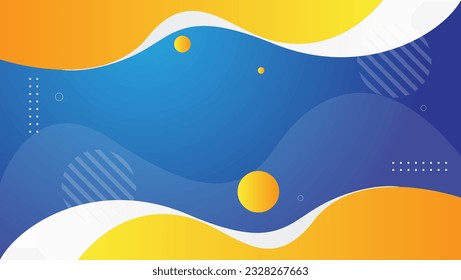 abstract fluid background with yellow and blue color