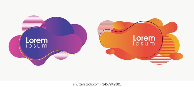 Abstract Fluid Badges Vector Colorfull. Template for the design of a logo, flyer or presentation