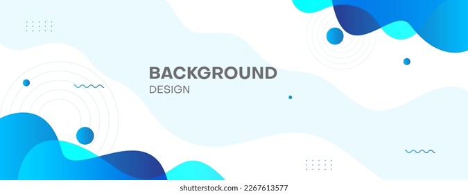 abstract fluid banner background with blue color. vector illustration