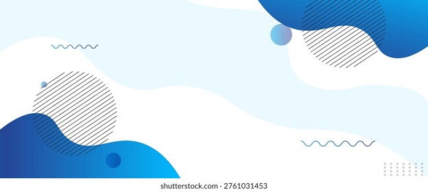 abstract fluid banner background with blue color. vector illustration