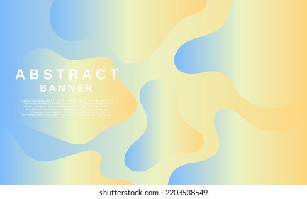 abstract fluid banner template Colorful template banner with gradient colors. Design with liquid form.