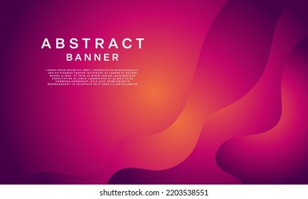abstract fluid banner template Colorful template banner with gradient colors. Design with liquid form.