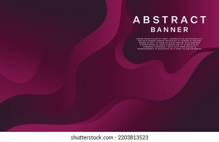 abstract fluid banner template Colorful template banner with gradient colors. Design with liquid form.