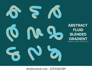 Abstract Fluid Blended Gradient. Futuristic Fluid Gradient. Colorful Fluid Gradient