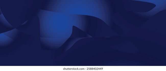 Abstract fluid blue curves, ideal for website headers, corporate banners, and presentations