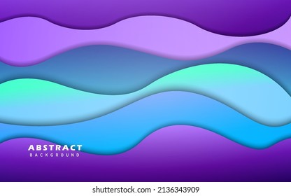 Abstract fluid blue wave gradient shape background vector