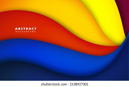 Abstract Fluid Blue Wave Gradient Shape Background Vector