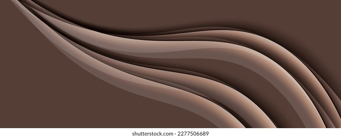 Abstract fluid brown background vector