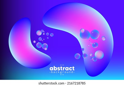 Abstract fluid and bubble digital technology, design concept background and wallpaper, banner backdrop, vector eps
