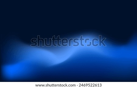 Abstract fluid cloud illustration. Modern blue color gradient with motion composition background 