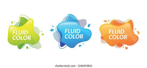 abstract fluid color gradient splash vector template