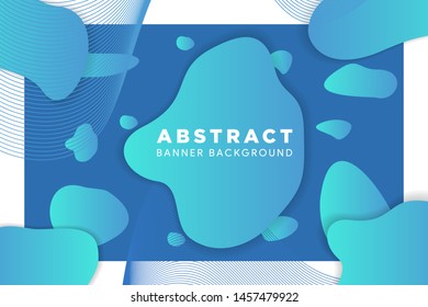 Abstract fluid color pattern of blue color liquid gradient background with modern geometric dynamic motion style Suitable For Wallpaper, Banner, Background, Card, Book Illustration, landing page, line