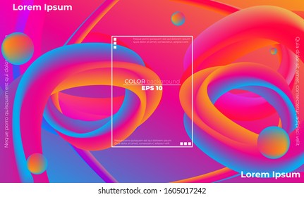 Abstract fluid color pattern of colorful liquid gradient background with modern geometric dynamic motion style Suitable For Wallpaper, Banner, Background, Card, Book Illustration, landing page,