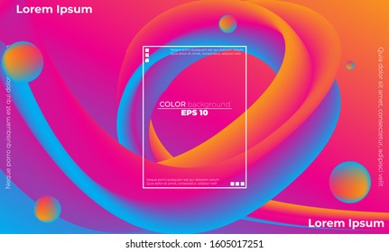 Abstract fluid color pattern of colorful liquid gradient background with modern geometric dynamic motion style Suitable For Wallpaper, Banner, Background, Card, Book Illustration, landing page,