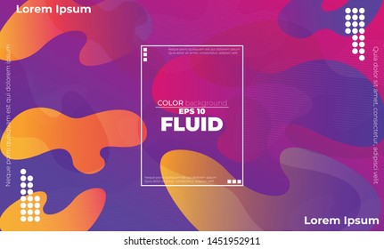 Abstract fluid color pattern of neon color liquid gradient background with modern geometric dynamic motion style Suitable For Wallpaper, Banner, Background, Card, Book Illustration, landing page