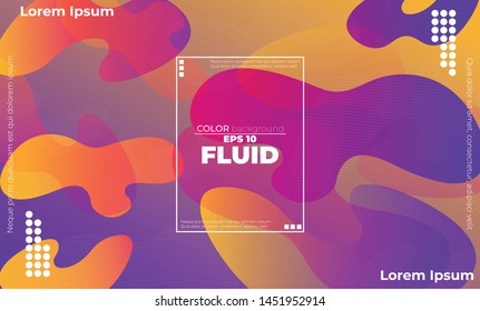 Abstract fluid color pattern of neon color liquid gradient background with modern geometric dynamic motion style Suitable For Wallpaper, Banner, Background, Card, Book Illustration, landing page