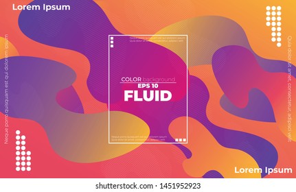 Abstract fluid color pattern of neon color liquid gradient background with modern geometric dynamic motion style Suitable For Wallpaper, Banner, Background, Card, Book Illustration, landing page
