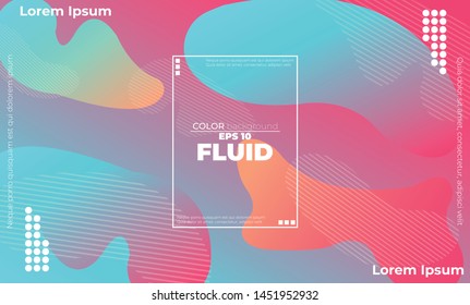 Abstract fluid color pattern of neon color liquid gradient background with modern geometric dynamic motion style Suitable For Wallpaper, Banner, Background, Card, Book Illustration, landing page