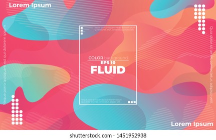 Abstract fluid color pattern of neon color liquid gradient background with modern geometric dynamic motion style Suitable For Wallpaper, Banner, Background, Card, Book Illustration, landing page