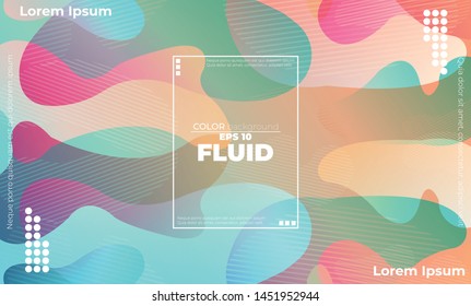 Abstract fluid color pattern of neon color liquid gradient background with modern geometric dynamic motion style Suitable For Wallpaper, Banner, Background, Card, Book Illustration, landing page