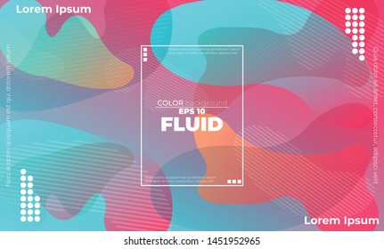 Abstract fluid color pattern of neon color liquid gradient background with modern geometric dynamic motion style Suitable For Wallpaper, Banner, Background, Card, Book Illustration, landing page