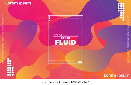 Abstract fluid color pattern of neon color liquid gradient background with modern geometric dynamic motion style Suitable For Wallpaper, Banner, Background, Card, Book Illustration, landing page