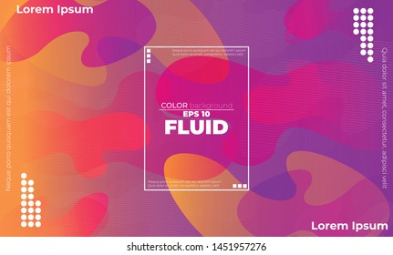 Abstract fluid color pattern of neon color liquid gradient background with modern geometric dynamic motion style Suitable For Wallpaper, Banner, Background, Card, Book Illustration, landing page