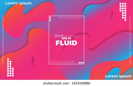 Abstract fluid color pattern of neon color liquid gradient background with modern geometric dynamic motion style Suitable For Wallpaper, Banner, Background, Card, Book Illustration, landing page