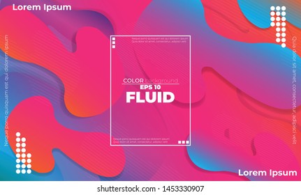 Abstract fluid color pattern of neon color liquid gradient background with modern geometric dynamic motion style Suitable For Wallpaper, Banner, Background, Card, Book Illustration, landing page
