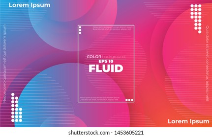 Abstract fluid color pattern of neon color liquid gradient background with modern geometric dynamic motion style Suitable For Wallpaper, Banner, Background, Card, Book Illustration, landing page