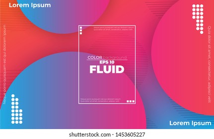 Abstract fluid color pattern of neon color liquid gradient background with modern geometric dynamic motion style Suitable For Wallpaper, Banner, Background, Card, Book Illustration, landing page