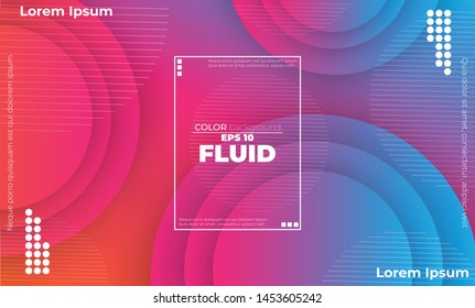 Abstract fluid color pattern of neon color liquid gradient background with modern geometric dynamic motion style Suitable For Wallpaper, Banner, Background, Card, Book Illustration, landing page