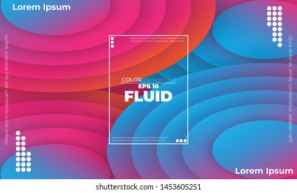 Abstract fluid color pattern of neon color liquid gradient background with modern geometric dynamic motion style Suitable For Wallpaper, Banner, Background, Card, Book Illustration, landing page