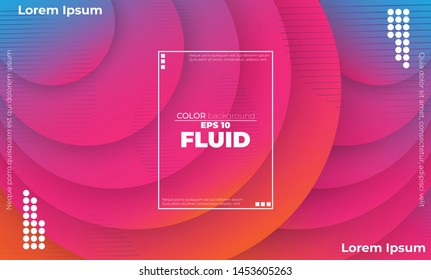 Abstract fluid color pattern of neon color liquid gradient background with modern geometric dynamic motion style Suitable For Wallpaper, Banner, Background, Card, Book Illustration, landing page