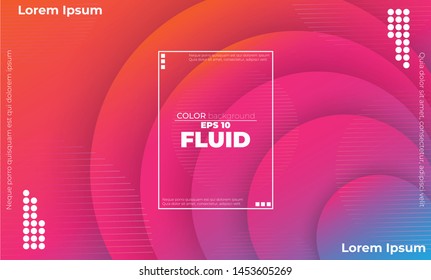 Abstract fluid color pattern of neon color liquid gradient background with modern geometric dynamic motion style Suitable For Wallpaper, Banner, Background, Card, Book Illustration, landing page