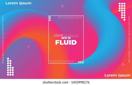Abstract fluid color pattern of neon color liquid gradient background with modern geometric dynamic motion style Suitable For Wallpaper, Banner, Background, Card, Book Illustration, landing page