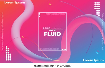 Abstract fluid color pattern of neon color liquid gradient background with modern geometric dynamic motion style Suitable For Wallpaper, Banner, Background, Card, Book Illustration, landing page