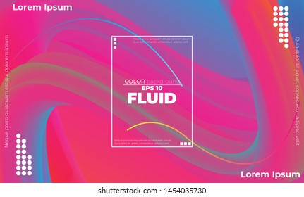 Abstract fluid color pattern of neon color liquid gradient background with modern geometric dynamic motion style Suitable For Wallpaper, Banner, Background, Card, Book Illustration, landing page,