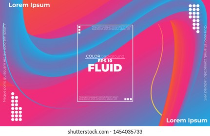 Abstract fluid color pattern of neon color liquid gradient background with modern geometric dynamic motion style Suitable For Wallpaper, Banner, Background, Card, Book Illustration, landing page,