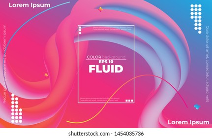 Abstract fluid color pattern of neon color liquid gradient background with modern geometric dynamic motion style Suitable For Wallpaper, Banner, Background, Card, Book Illustration, landing page,