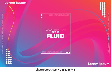 Abstract fluid color pattern of neon color liquid gradient background with modern geometric dynamic motion style Suitable For Wallpaper, Banner, Background, Card, Book Illustration, landing page,