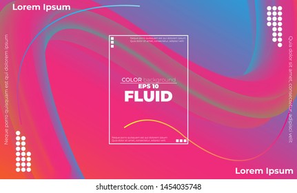 Abstract fluid color pattern of neon color liquid gradient background with modern geometric dynamic motion style Suitable For Wallpaper, Banner, Background, Card, Book Illustration, landing page,