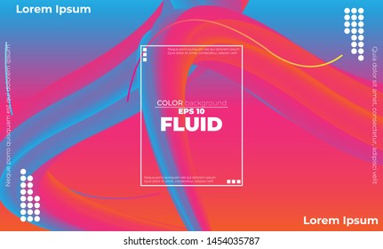 Abstract fluid color pattern of neon color liquid gradient background with modern geometric dynamic motion style Suitable For Wallpaper, Banner, Background, Card, Book Illustration, landing page,
