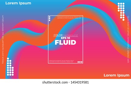 Abstract fluid color pattern of neon color liquid gradient background with modern geometric dynamic motion style Suitable For Wallpaper, Banner, Background, Card, Book Illustration, landing page,